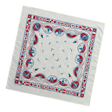 Vintage Style Cotton Scarf Lightweight Breathable-White 02