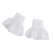 Embroidery Lace Arm Sleeves Decorative Wrist Cuffs Faux Sleeves