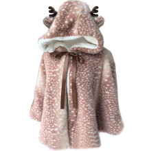 Winter Reversible Fleece Shawl Scarf Warm Elk-Picture color