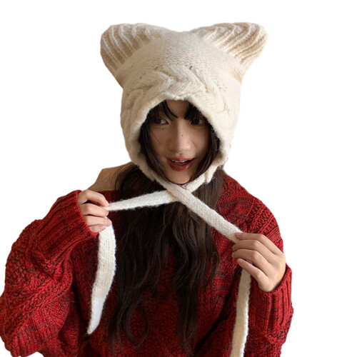 Women Head Wrap Thicken Pullover Ear Hat for Climbing Skiing-BE