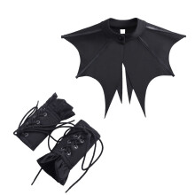 Seasonal Transformable Bat Collar Wrist Cuffs Accessory Easy