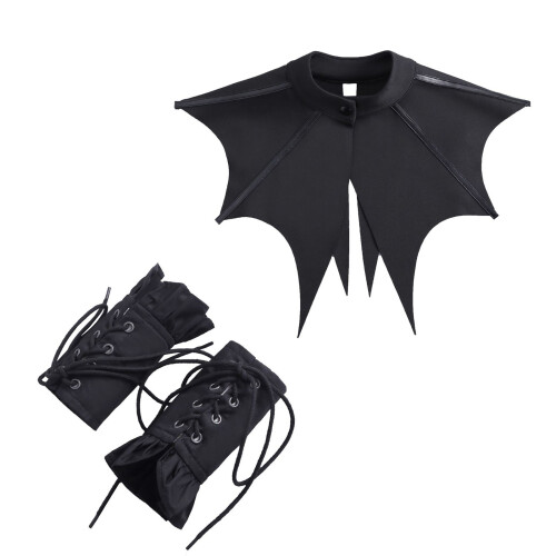 Seasonal Transformable Bat Collar Wrist Cuffs Accessory Easy