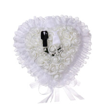 Ring Carrier for Wedding Bridal Ring Cushion Rustic Lace Vintage Pillow