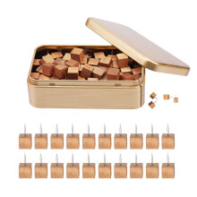 Wooden thumbtacks, wooden push pins, cork board, decoration, thumbtacks for bulletin boards, cork boards, photo wall project set 2