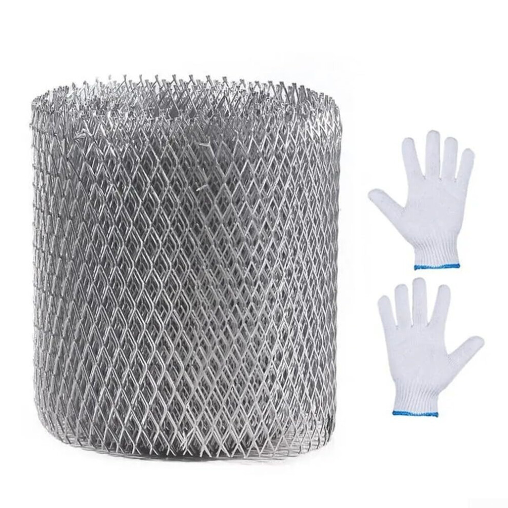 Aluminum Gutter Guard Mesh 15Cm X 6M Rustresistant Leaf Protection Net For Easy Custom Fit 9189345262104