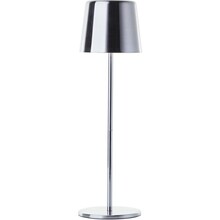 Tischlampe für den Außenbereich - BRILLIANT - XAANA - Wiederaufladbar - Chrom - LED - 2W - 160lm - CCT - DIM - USB - IP44