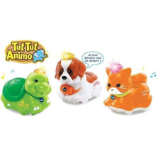 Coffret Trio Tut Tut Animo VTECH - Haustiere - 3 sprechende und rollende Tiere - Für Jungen und Mädchen - Von 1 bis 5 Jahren