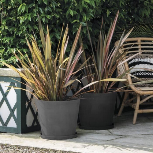 DEROMA Blumentopf Origin - 48 x 40 cm - 49 L - Anthrazit 1