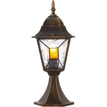 Außenwandleuchte JANEL - BRILLIANT - schwarz-gold - Metall/Glas - E27 max 60W - IP44