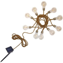 Sonnenlichtgirlande - LUMISKY - FANTASY CORD SOLAR - 7,50 m - Schnur mit 10 transparenten Glühbirnen - warmweißes LED