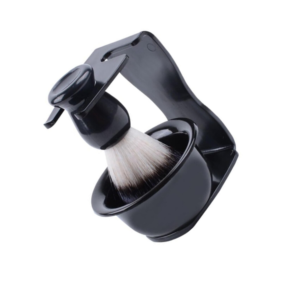 Black Shaving Set Kit Brush Set Shaving Brush With Stainless Steel Brush Stand Holder Razor Bowl Shaving Soap For Men Manual Shaving