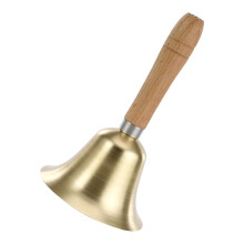 Brass Hand Call Bells with Wooden Handle for School 18cm