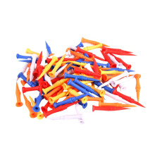 100 Pieces 75mm Mixed Colors Plastic Golf Tees for Golfer Training and Practice Accessories