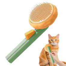 Pumpkinshaped selfcleaning pet comb for bathing kittens and small cats