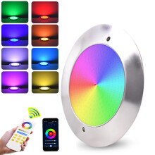 Rechargeable Submersible Pool Lights Remote 12V LED Pool Light IP68 Waterproof Music Synchronous Colourful Light 35W