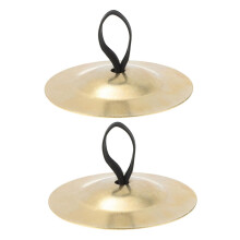 1 pair of finger cymbals for dancers, lightweight with carrying strap for small hands.