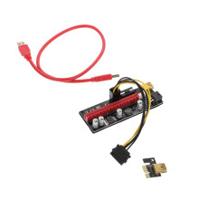 Graphics Card Extension Cable Adapter PCIe 1x To 16x Extender PCIe Riser Copper Core Red