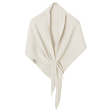 Eleganter Damen-Winterschal aus Wollmischung, dreieckiges-Weiß
