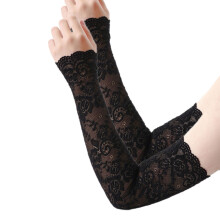 Atmungsaktive Nylon-Sonnenschutz-Armstulpen mit-Schwarz