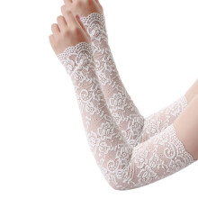 Leichte, kühlende Armstulpen aus Nylon,-Weiß