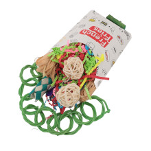 Bastel- und Kauspielzeug für kleine Papageien, buntes französisches Pommes Fritte-Design