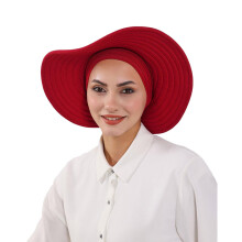 Atmungsaktive Sommer-Winter-Sonnenmütze und Kopftuch,-Rot