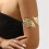 Blatt-Armkette, flexibler Strand-Schmuck, funkelnder-Gold 7