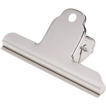 Silver Hinge Clip Clamps, 10 Pack 4 Inch Bulldog Paper Clips for Office, School, & Craft Projects, Dustproof & Strong Holding Power