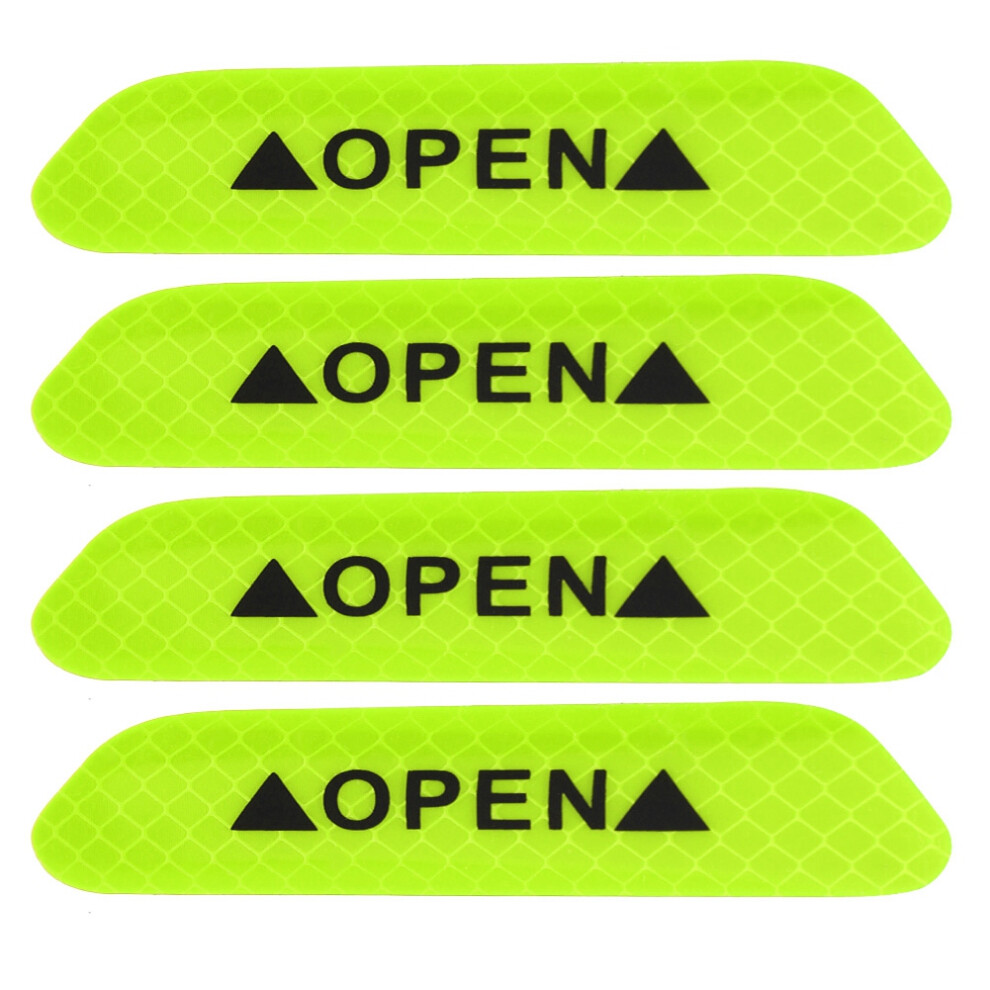 Waterproof Reflective Warning Stickers Night Visibility Auto Safety Prompt, Reflective Anti-Collision Protective Strip Uni Fit Car Accs Self Adhesive 9190834488196