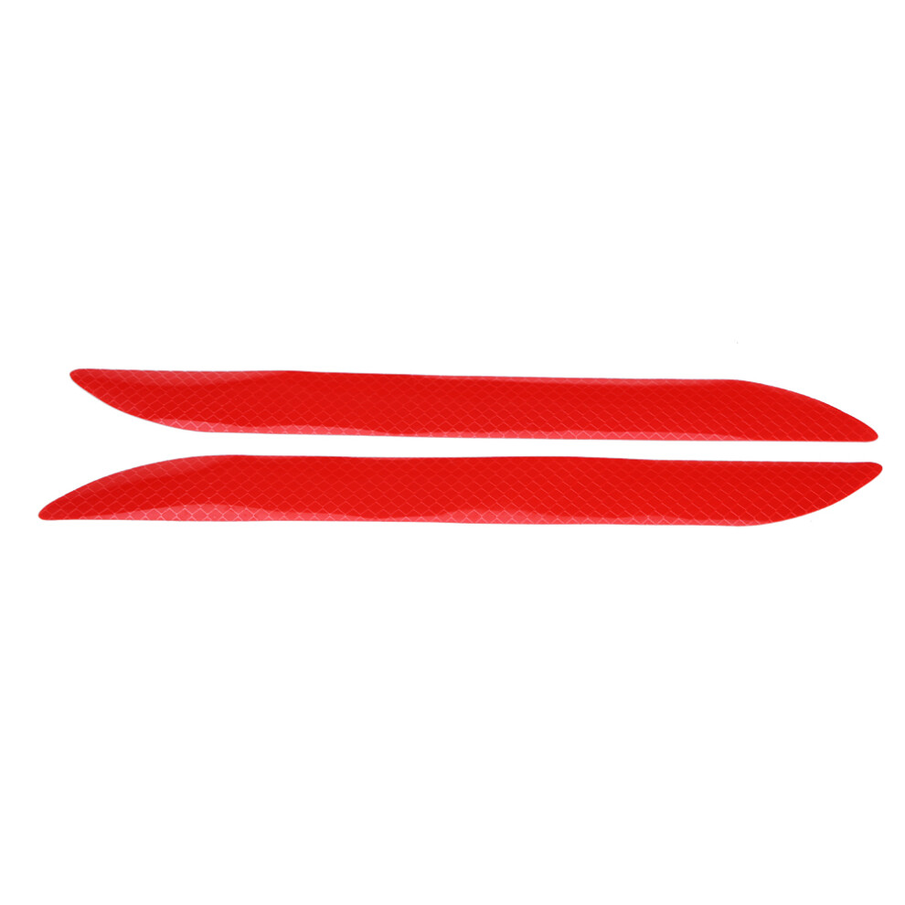 Waterproof Bumper Reflector For Trucks And Cars, Easy To Install Long Time Use Safety Warning Stickers With Prismatic Reflection, Self Adhesive Red 9190834488226