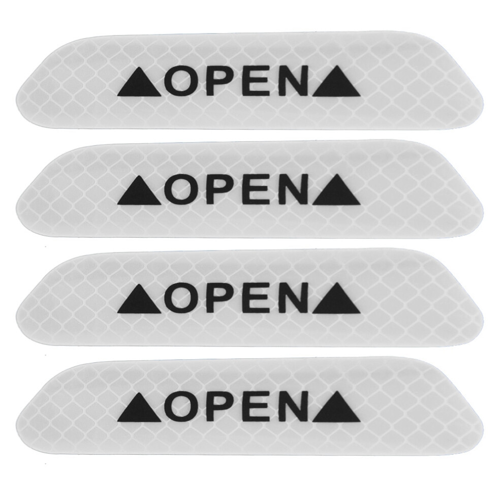 Waterproof Reflective Warning Stickers Night Visibility Auto Safety Prompt, Reflective Anti-Collision Protective Strip Uni Fit Car Accs Self Adhesive 9190834488172