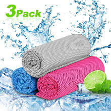 Fitness Cooling Towel, Breathable Fabric Fast Drying Exercise Towel for Yoga, Gym, Outdoor Sports (3 Packs Included)