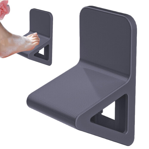 Shower Footrest  Triangular Leg Shaving Stool  Stable Foot Support  Black