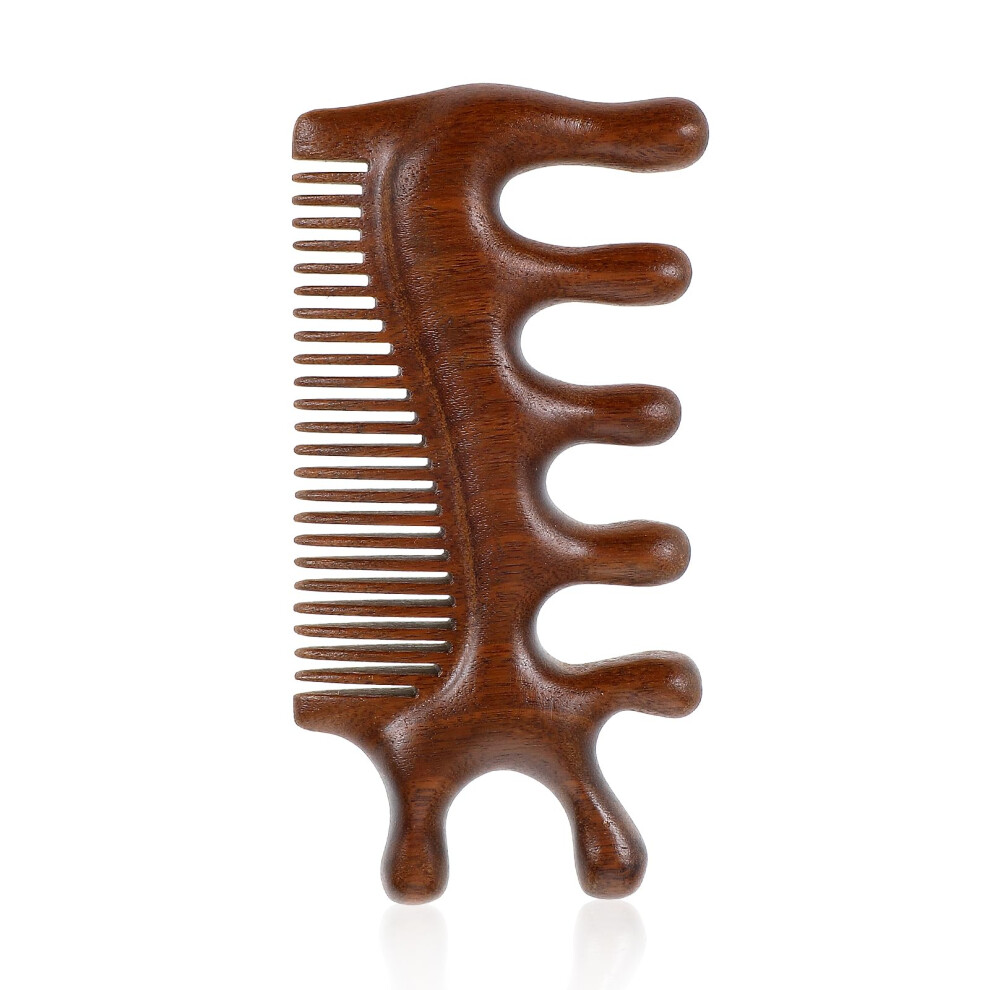 Wooden Gua Sha Comb Scalp Massage Comb Relieves Fatigue Natural Sandalwood Comb