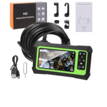 Endoscopio con display chiaro e schermo da 4,3 pollici, telecamera endoscopica HD 1080P con 8 luci LED e funzione di registrazione, ispezione manuale