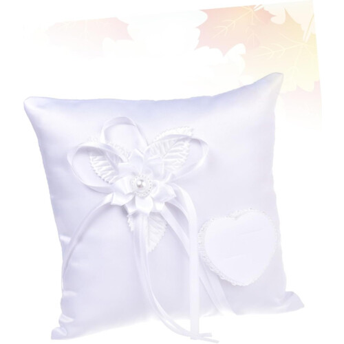 wedding ring cushion, ring holder, rustic wedding, bride, white 2