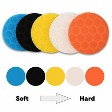 Professionele schuimrubberen polijstpad, polijstsponzenset voor autodetailing, snijpads, waxpads, carrosseriereparatie, 125 mm oppervlak voor