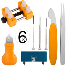Conjunto de ferramentas para diferentes tipos de relógios, removedor de tampa traseira com kit de ferramentas para substituição de bateria,