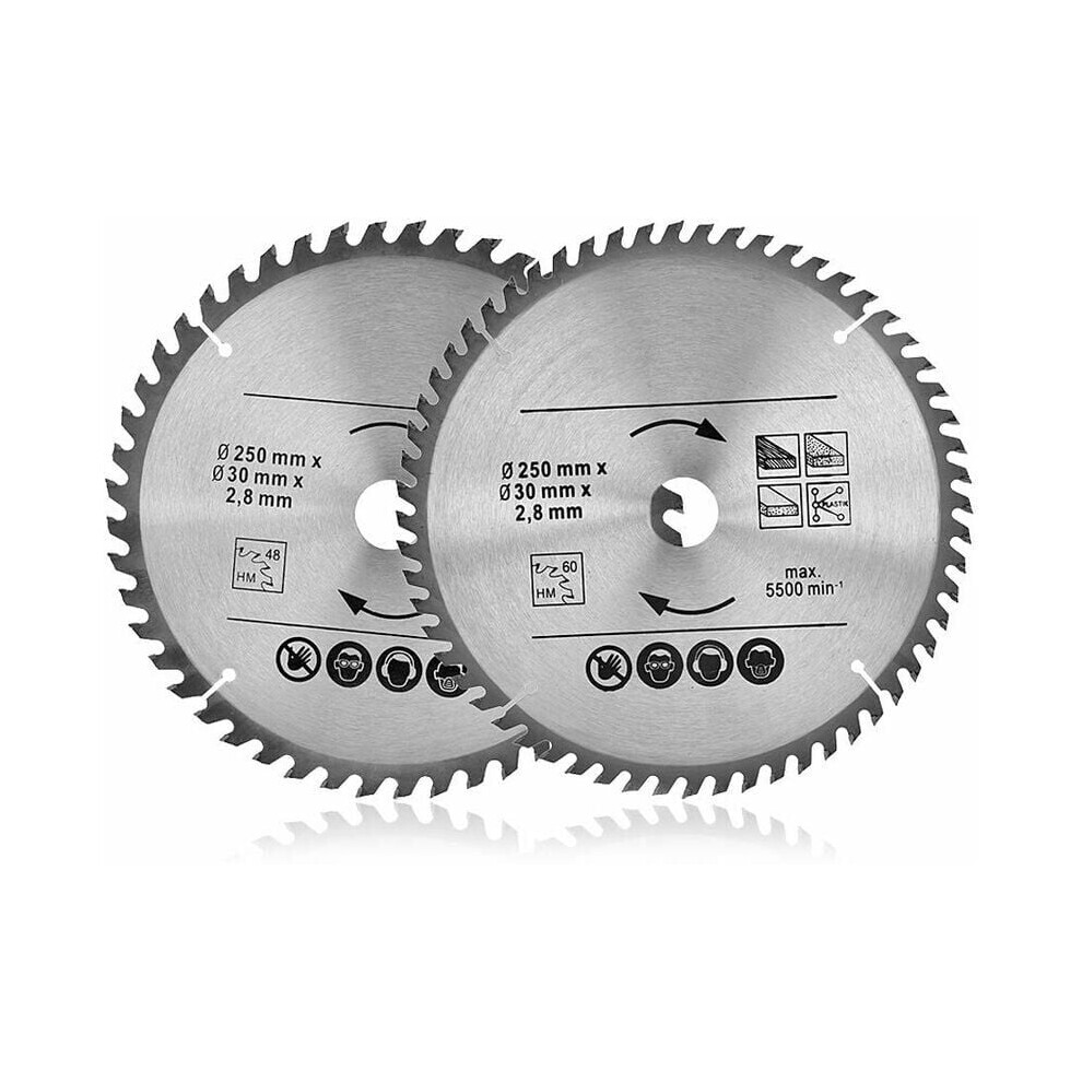 Crosscutting Circular Saw Blade, Smooth Cutting Action 250Mm Rust-Proof Coated Miter Saw Blade, Power Tool Carbide Cutting Disc For Wood Plastics 9358999459950