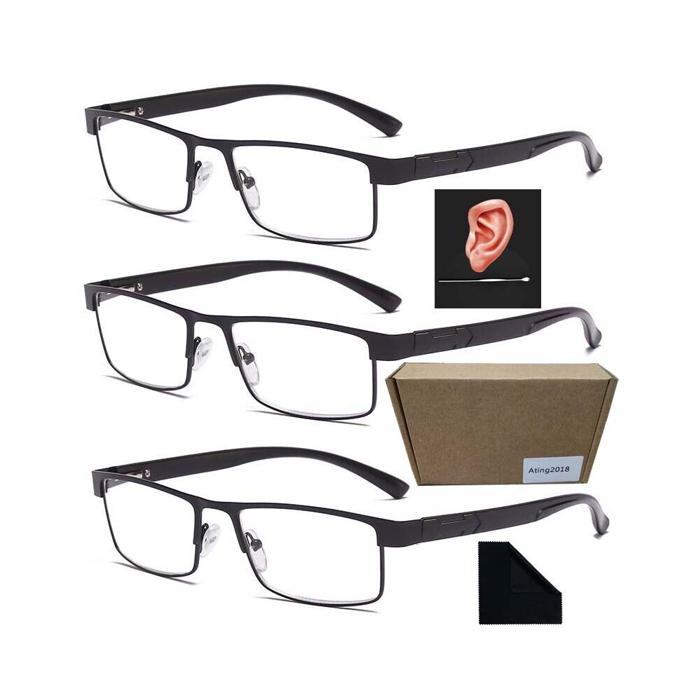 Blue/Light Lightweight Comfortable Reading Glasses With Blocking, Photochromic Lenses Uv Protection Eyewear, Progressive Multifocal Metal Frame For