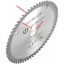 Professional Circular Saw Blade, Hard Alloy 60 Tungsten Carbide Teeth for Sharp Cutting, Wide Application for Copper Iron Aluminum Plastics Wood