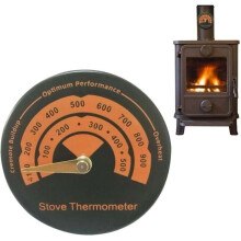 Ofenthermometer für Schornsteinrohre, magnetisches Ofenthermometer mit hitzebeständigem Keramikaufkleber, verhindert Überhitzung und optimiert die
