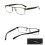 Spring Hinge Frame Reading Glasses For Men, Classic Rectangular Full Frame With Durable Metal Build, Silicone Nose Pads For Enhanced Comfort, Blue 4