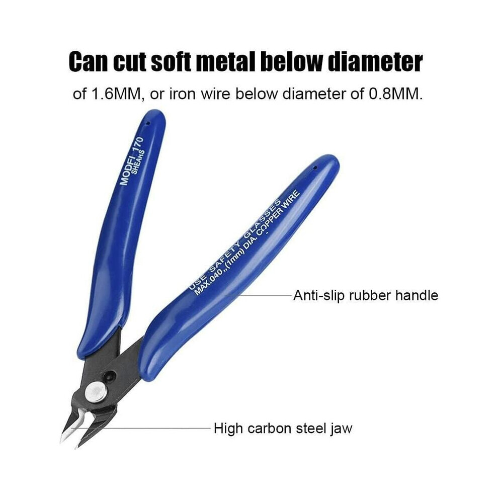 Precision Cutting Side Cutting Nippers, Wire Cutters For Electronics, Jewelry Processing And Modeling, Mini Compact With Rebound Design For Anti 9405630114065