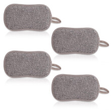 Esponja de lavar louça, esponjas de limpeza reutilizáveis e ecológicas com design ergonômico, microfibra de dupla ação para limpeza pesada na
