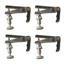 Finstemmer til 1/2-størrelse violin, stilfuldt design metal strengejustering med forniklet finish, lavet af holdbart metal og messing for langvarig