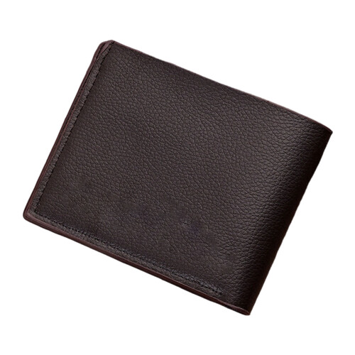 Mens Scratch Resistant PU Thin Wallet Gift For Dad-brown