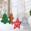 Festival Felt Gingerbreads Snowflake Decorations 10Pieces-3 3
