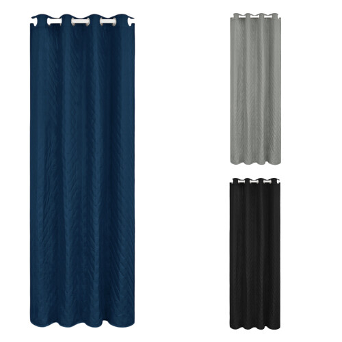 Soundproof Thermal Curtain Cold Blocking-Light Grey 132 160cm 1