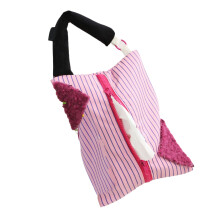 Stevige polyester hangende autotissue-opbergtas voor-roze rood